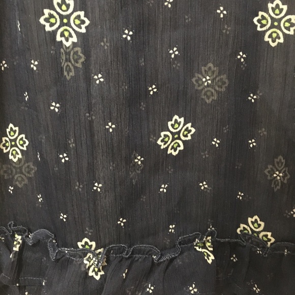 Abercrombie & fitch kids medium navy pattern see through flowy tank top cute - Picture 2 of 4